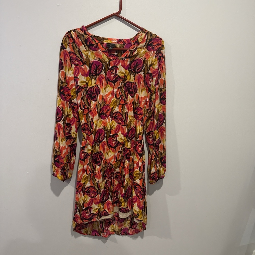Worthington Multicolor Floral Long Sleeve Dress